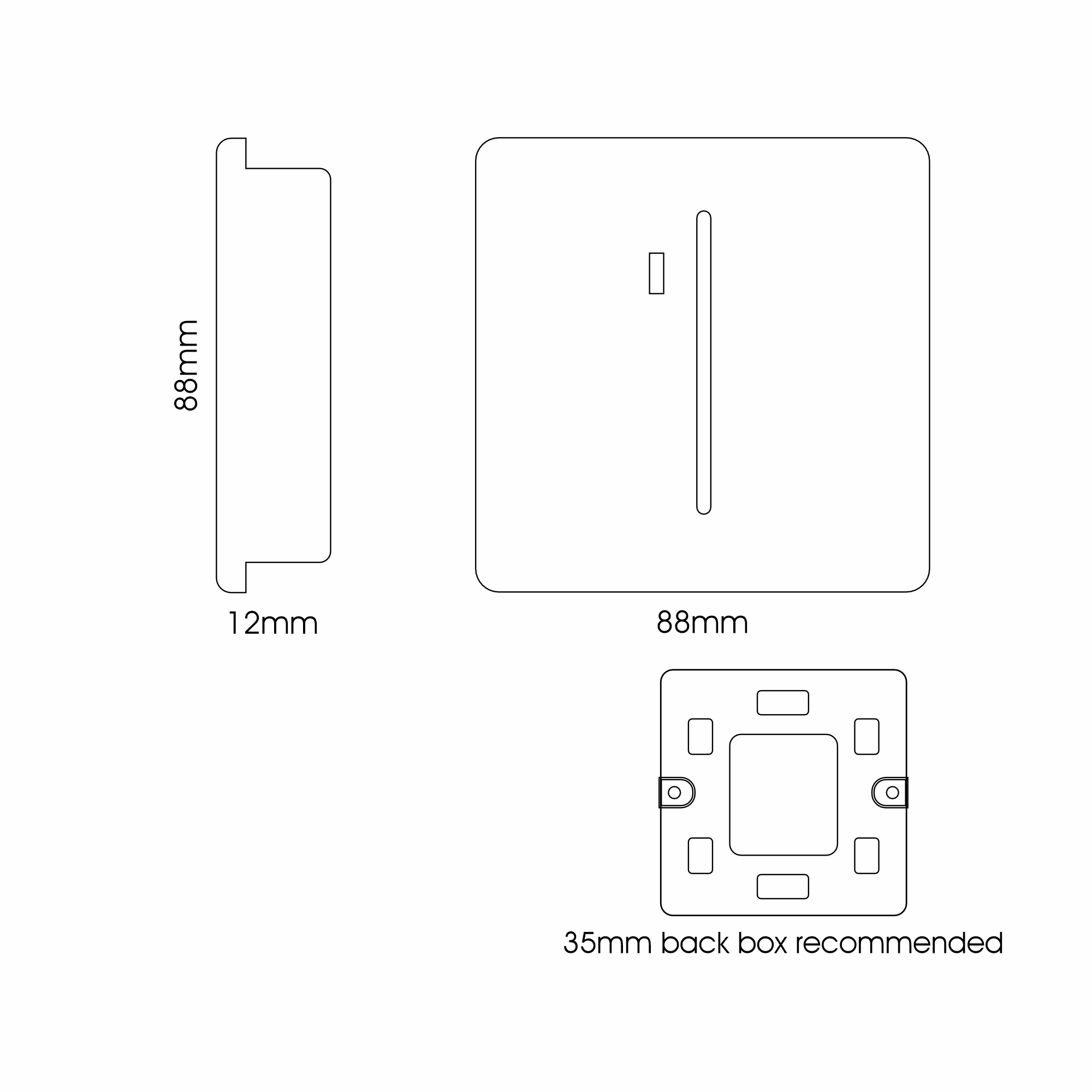 Matt White Wiring Accessories Trendi Decorative Screwless
